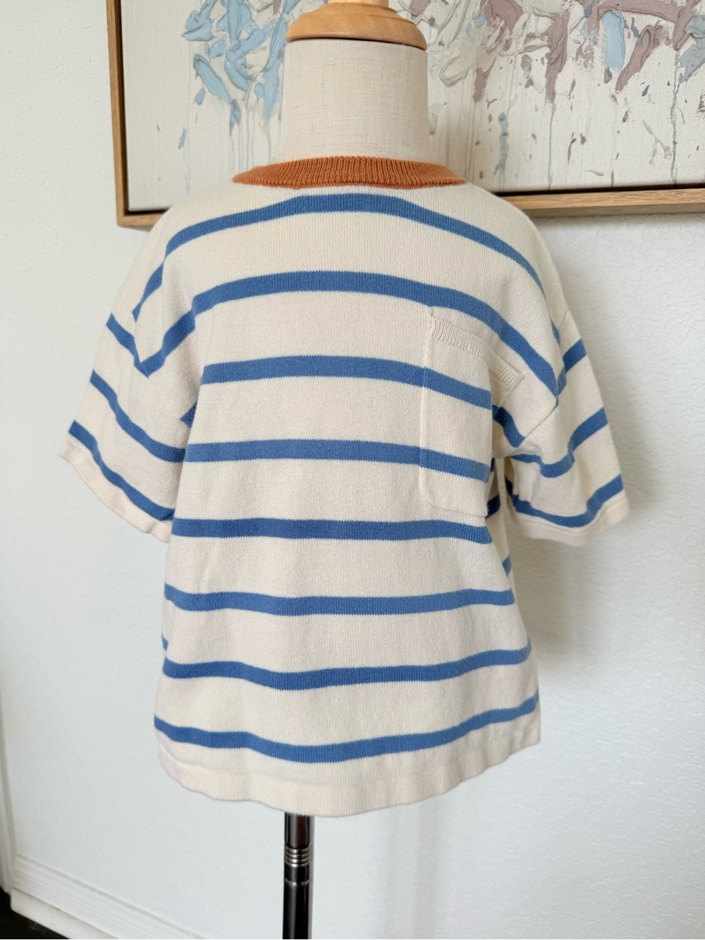 Zara Lightweight Striped Short Sleeve Sweater